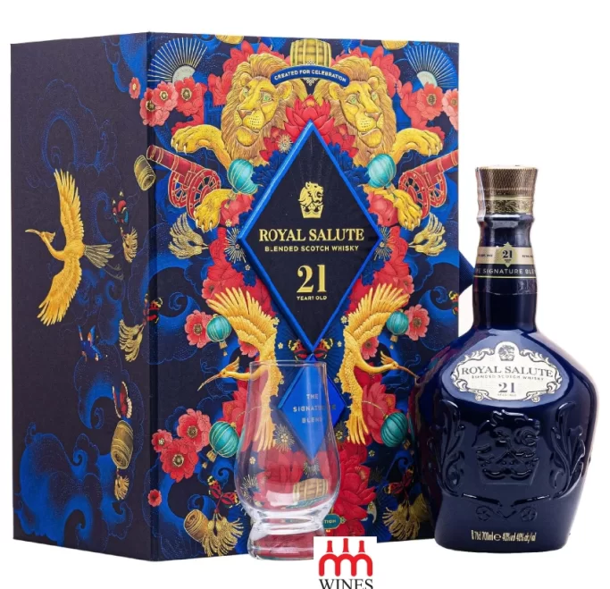 Rượu Royal Salute 21 years old (Blue) gift box New